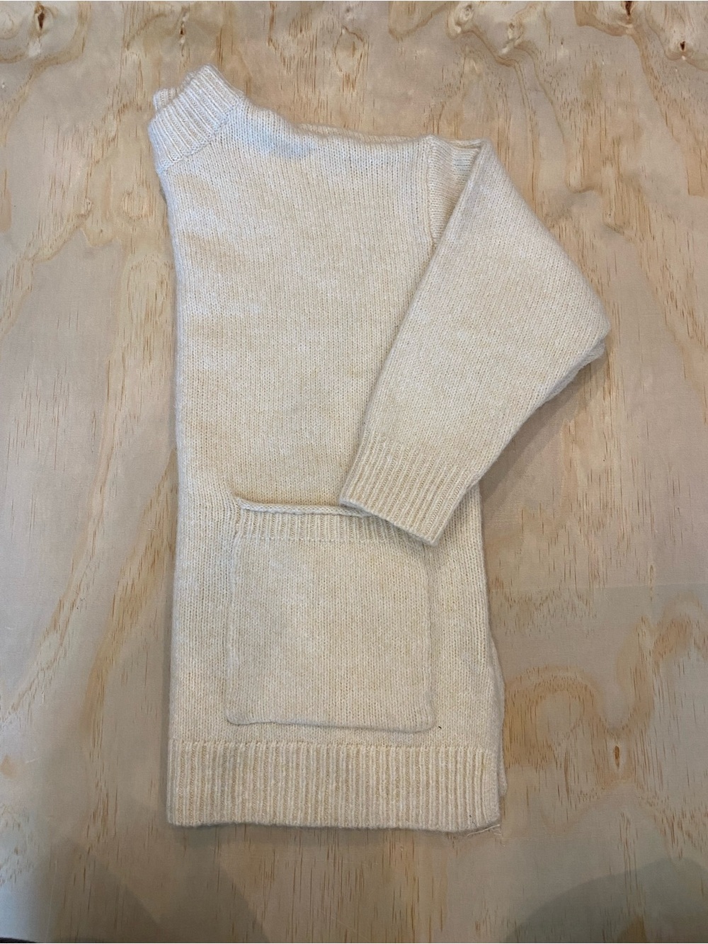 Mango cream knit sweater with pockets